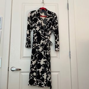2000s Chaps Floral Wrap Dress Gilmore Girls